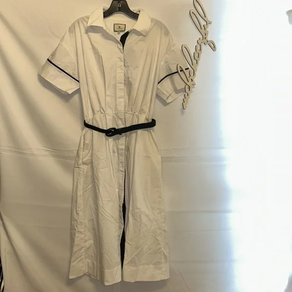 White Piped Kate Dress - Picture 6 of 12